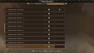 This image shows the Flight Control Customization settings listed below.