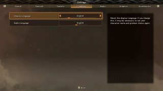 This image shows the Language settings listed below.