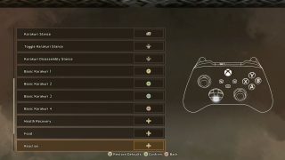 This image shows the Combat Control Customization settings listed below.