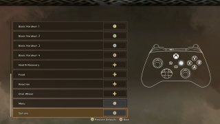 This image shows the Combat Control Customization settings listed below.