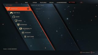 gameplay and accessibility settings tab on main settings menu screen
