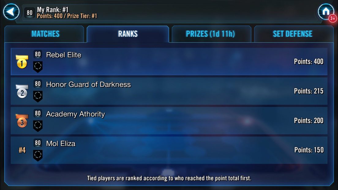 New Squad Tournaments and Rogue One Characters