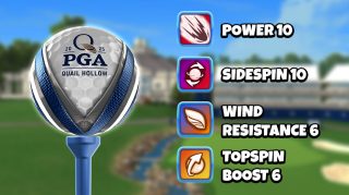 Image and infographic of the PGA Championship Ball. Statistics for it are displayed on the right side.