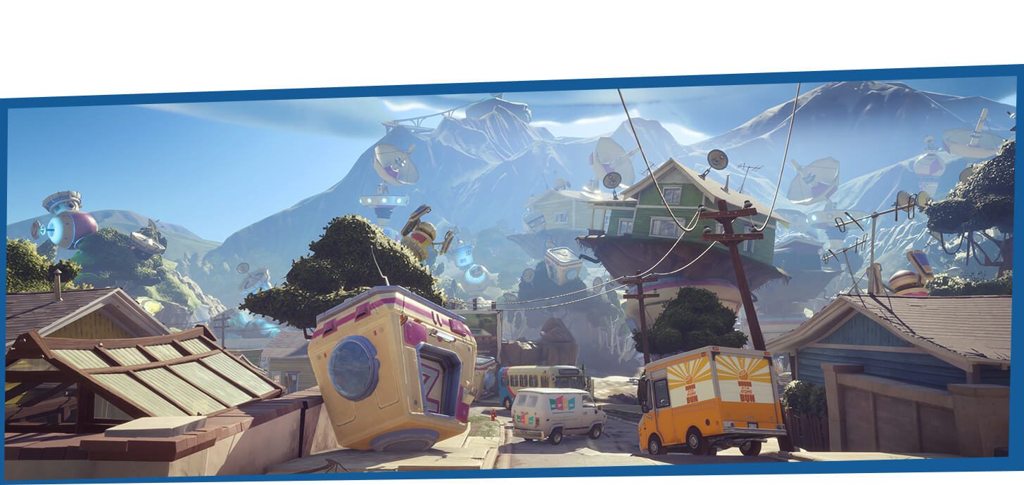 Descubre Neighborville: el próximo campo de batalla de Plants vs. Zombies Battleground - Sitio