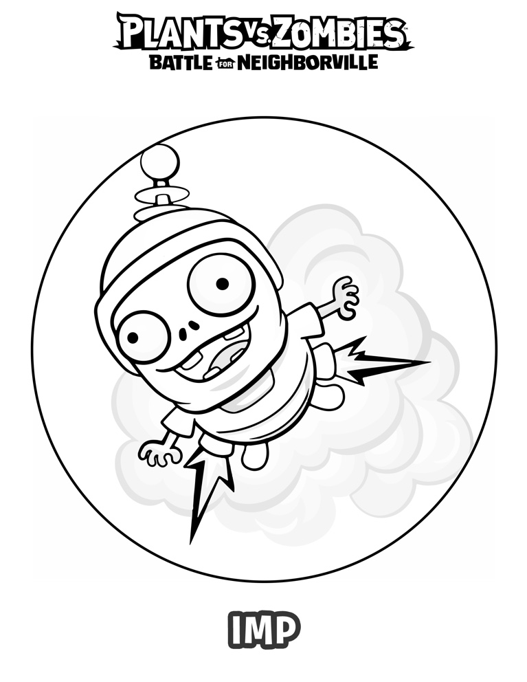 plants vs zombies battle for neighborville coloring pages