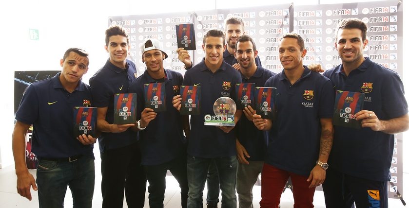 FC Barcelona Players Hold FIFA 14 Tournament