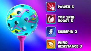 Image and infographic of the Hollow Ball. Statistics for it are displayed on the right side.