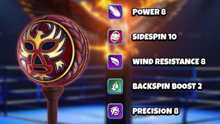 Image and infographic of the Resurgence Ball. Statistics for it are displayed beside it.