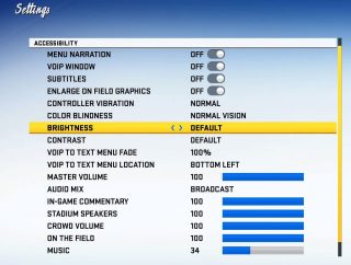 Madden NFL 20 Player Skill Settings For PS4