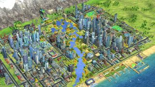 舞台裏 Simcity Buildit への湖と川の追加