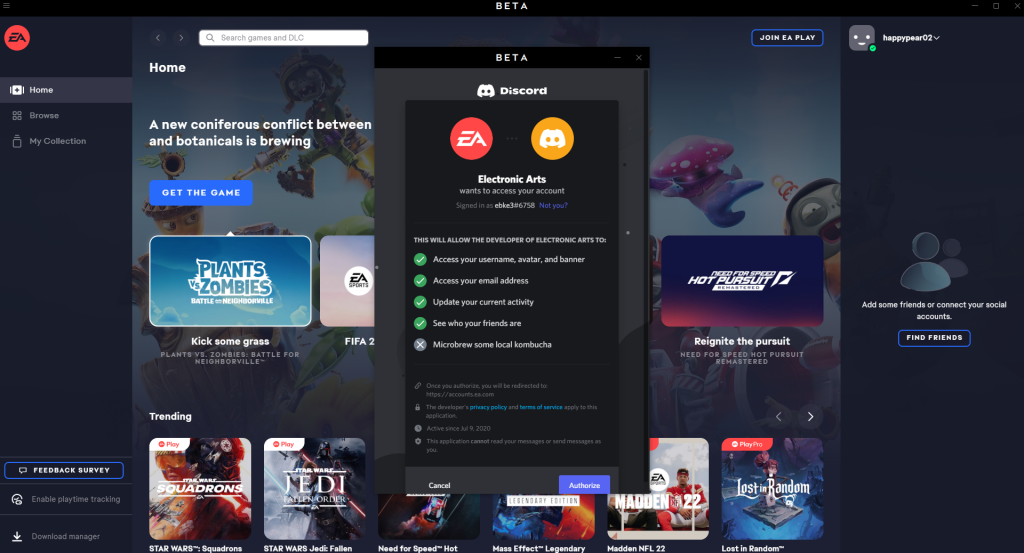 EA and Discord have teamed up to enable Rich Presence