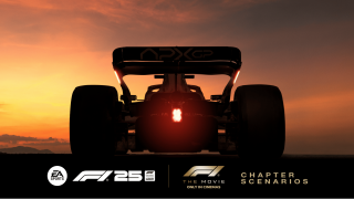 Close up of F1 car with F1 logo at the bottom