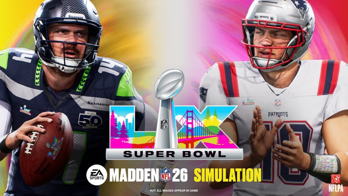 EA sim broadcast: Madden NFL 26 Super Bowl LX prediction