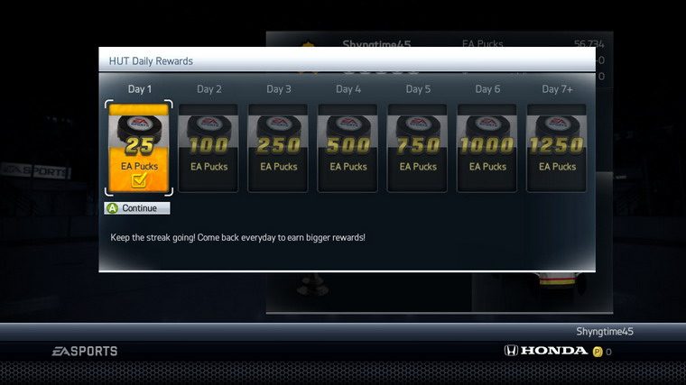 NHL 14 Ultimate Team - Earning Pucks