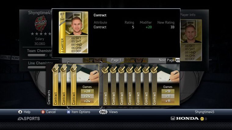 NHL 14 Ultimate Team - Features