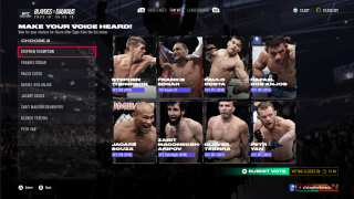 UFC 5 Community Alter Egos 2 in game voting menu.