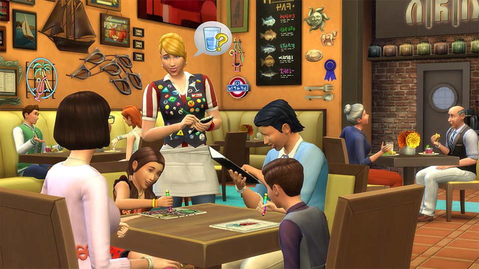 The Sims 4 Dine Out Game Pack でレストランを経営