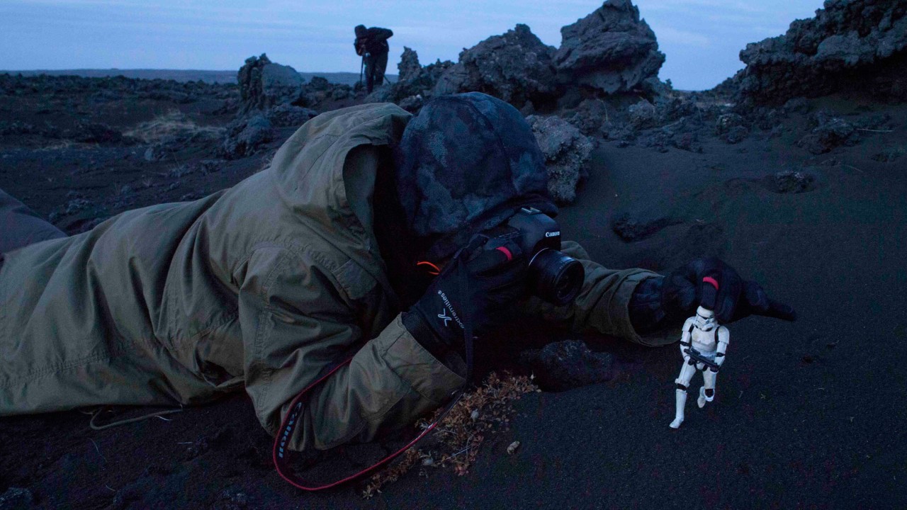 Having some fun while on location in Iceland Having some fun while on location in Iceland