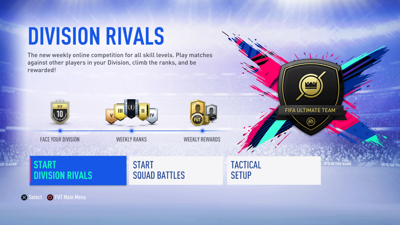 FIFA 19 Ultimate Team Online Match Modes