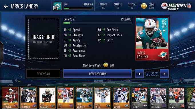 Player Training Madden Nfl Mobile 18 Huddle Up