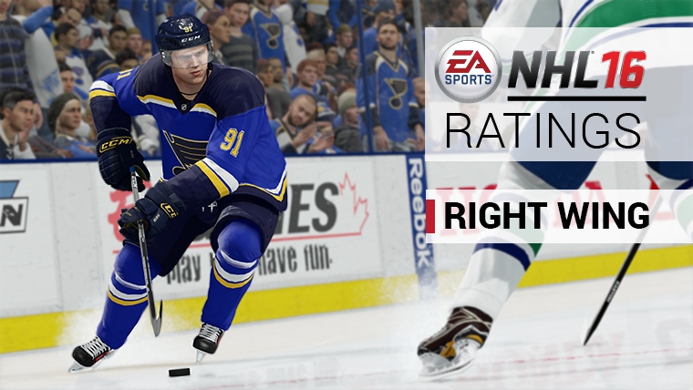 NHL 16 Player Ratings - Top 10 Right 