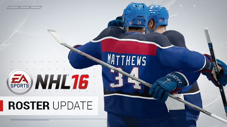 NHL 16 September Roster Update