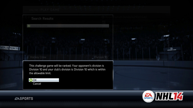 nhl 14 matchmaking