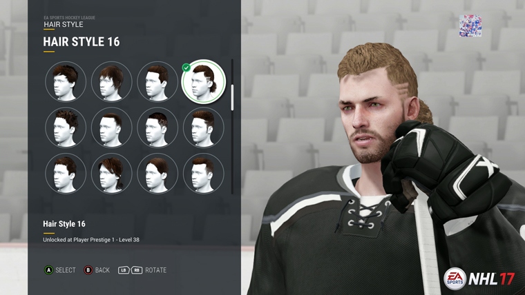 nhl 17 be a pro player types