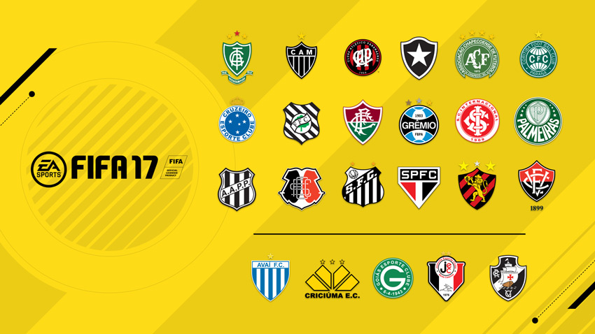 Clubes brasileiros inclusos no FIFA 17